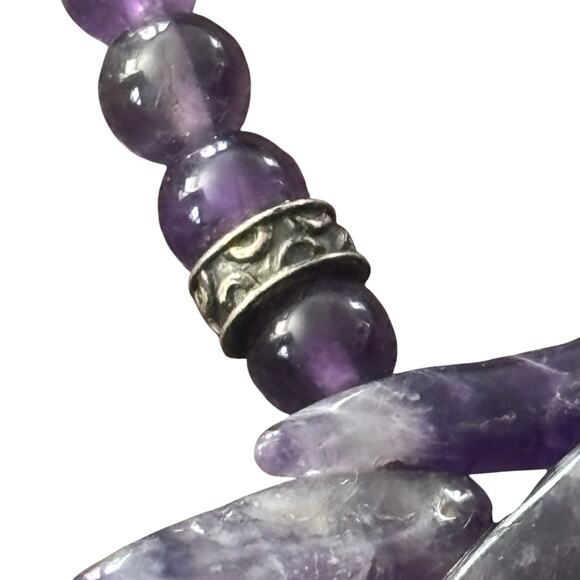 Barse Sterling Silver Amethyst Statement Necklace Western - Picture 3 of 8